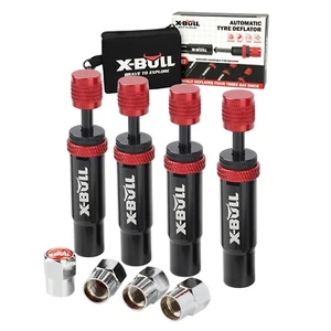 X-BULL Tire Deflator 4PCS 10-30 PSI Valve Screw-on Tyre Air Adjustable Auto-Stop - Picture 1 of 7