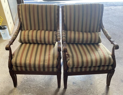 Vintage French Style Chairs - Pair Cover