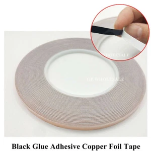 1/6 inch Wide Black Back Copper Foil Tape (adhesive backed) 50M Length 4mm W - Picture 1 of 5