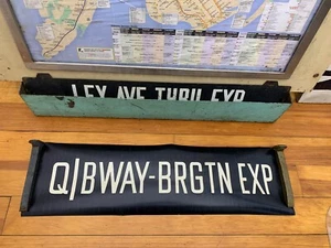 NY NYC SUBWAY ROLL SIGN Q BROADWAY BRIGHTON EXPRESS MANHATTAN BRIDGE SECOND AVE - Picture 1 of 6