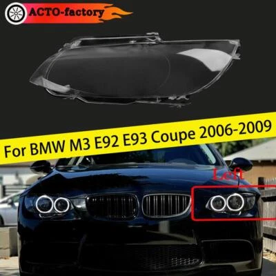 Headlamp Lens For BMW M3 E92 E93 Coupe 2006-2009 Transparent Shell Front Left Foto 1 de 4