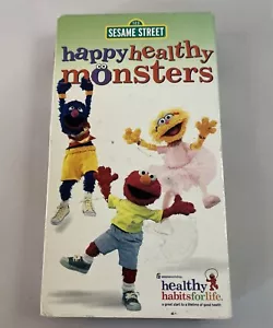 Sesame Street - Happy Healthy Monsters (VHS, 2005) Elmo Andy Richter - Foto 1 di 3