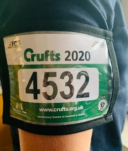 ANILLO DE EXPOSICIÓN PERRO BRAZALETE CON TARJETA DE IDENTIFICACIÓN PARA EXPOSITORES DE EXHIBICIÓN PERRO, CABALLO, MASCOTA - Imagen 1 de 3