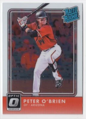 2016 Donruss Optic RATED ROOKIE Peter O'Brien Arizona Diamondbacks #49 - Image 1 of 2
