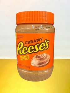 〽️ New Exclusive Official Reeses Creamy Peanut Butter Sweet Spread Jar 1lb - Picture 1 of 2