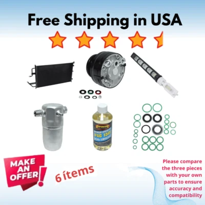 "Compressor, Condenser & Driers A/C Fit Chevrolet C1500 Suburban 1992 - Image 1 of 4