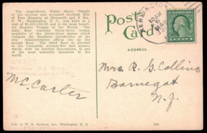 WOODROW WILSON INAUGURATION ~ March 4, 1917 ~ Kensington, MD cancel on Postcard - Picture 1 of 2