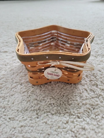 Longaberger  2001 Twinkle Twinkle Tree Trimming Star Basket Plastic Liner Cover
