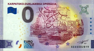Zero Euro Bill - 0 Euro - Slovakia - Karpatsko-Duklianska Operacia 2023-3 - Picture 1 of 1