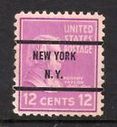 Usa = Precancel - `New York / N.Y.` On 12C Taylor. (Cl)