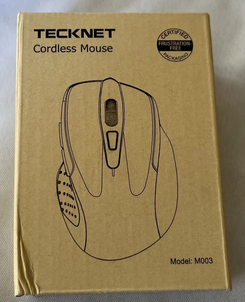 TECKNET CORDLESS OPTICAL WHEEL MOUSE M003 6-BUTTON - WITH RECEIVER  Purple - Image 1 of 4