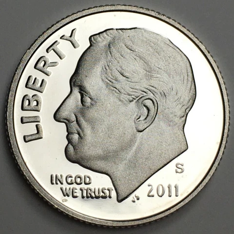 2011-S Silver Proof Dime - 90% Silver - (UNC) KM#195b - D11SS Cover
