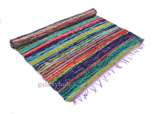 Alfombras de piso 4x6 pies púrpura multichindi decoración de habitaciones alfombra 3x5 pies algodón chino - Imagen 1 de 6