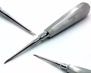 French Steel Dental HEIDBRINK Root Tip Pick Elevators Straight H1 Instruments - Picture 1 of 12