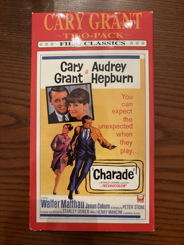 Cary Grant Double Feature (VHS, 2-Tape Set) Charade, His Girl Friday - Image 1 of 3