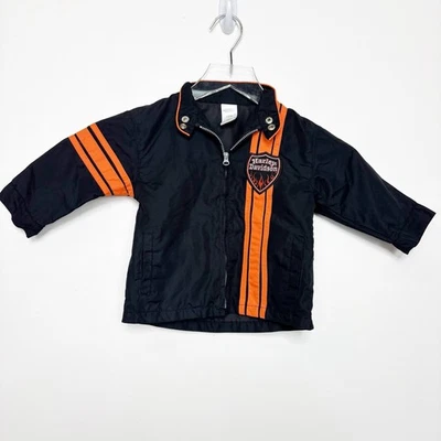 Chaqueta ligera Harley Davidson negra con cremallera para niños 18M Foto 1 de 4