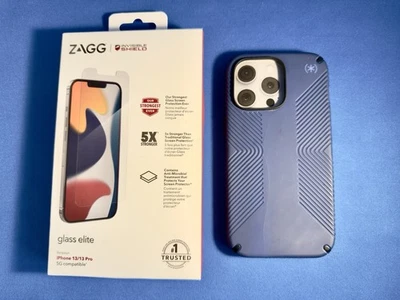 Zagg 13 Pro iPhone Invisible Shield Glass Elite Screen Protector  +  Grip Case - Image 1 of 4
