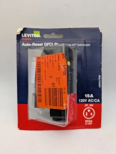 Leviton Plus Auto Reset GFCI Plug GSRA1-THD 15-Amp 120V AC/CA 2P 3W NEMA 5-15P - Picture 1 of 5