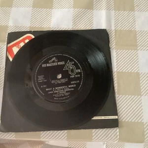 Louis Armstrong = What A Wonderful World/Cabaret Vinyl 7" Single 45 1967 VG+ - Picture 1 of 2