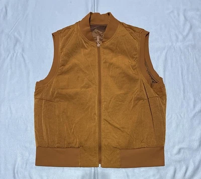 Chaleco Lululemon Mujer 10 Marrón Reversible Puffer Bomber LW4BPMS Chaqueta Nylon Foto 1 de 4