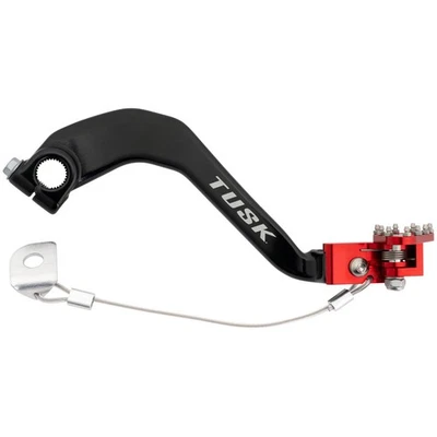 Pedal de freno de aluminio Tusk punta roja para Honda Africa Twin CRF1000L 2016-2019 Foto 1 de 2