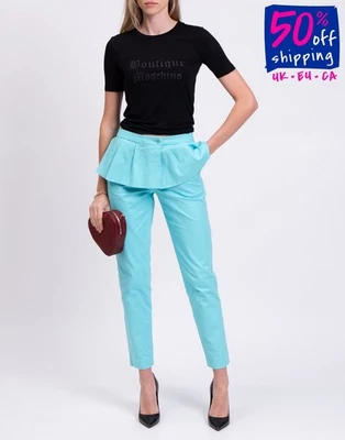 PVP €640 BOUTIQUE MOSCHINO Pantalón Cónico IT40 US4 UK8 S Peplum Foto 1 de 4