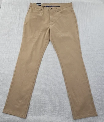 Новый Footjoy брюки мужские 38 x 34 желтовато-коричневый новый с Ярлыками замша хлопок саржи 5 карман прямой ноги - Изображение 1 из 4