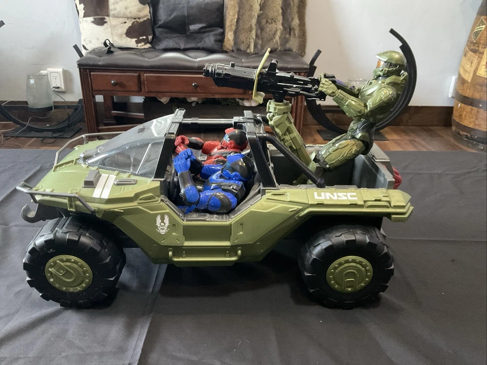 Juego Green Halo 21" UNSC Warthog Master Chief escala 1:6 Mattel 2016 ¡Gran forma! Foto 1 de 4
