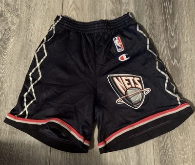 Vintage Champion NBA New Jersey Nets Basketball Shorts Youth Size M 10/12 - Image 1 of 4