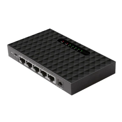 5 Port Fast Ethernet Network Switch 10/100mbps RJ45 Lan Hub Adapter Plastic Case - Image 1 of 4