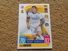 Match Attax 2021/2022 Toni Kroos Madrid Mint New Shirt Service Rare Base Card UK