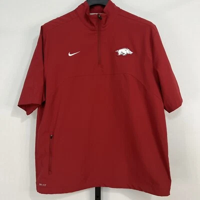 Nike Dry Fit Grande Cuarto Cremallera Manga Corta Pullover Atlético Logo Foto 1 de 4