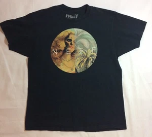 Men’s Neff Shirt Black Graphic T-Shirt Size Large Floral - Picture 1 of 4
