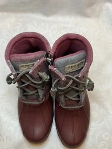 Sperry Shoe Boot Women 6 M Water Proof Rubber Heel - Picture 1 of 10