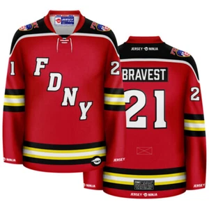 FDNY Wordmark Red Hockey Jersey - Picture 1 of 16