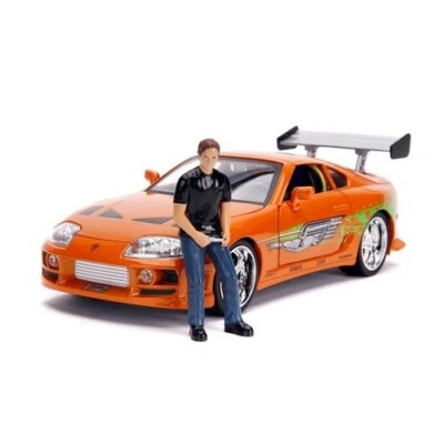Jada Toys Fast and the Furious 1:18 Toyota Supra with Brian & Lights Up Diecast - Image 1 of 4