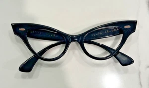 Montatura occhiali da vista donna vintage B&L Ray Ban occhio di gatto nero anni 60 - Foto 1 di 10