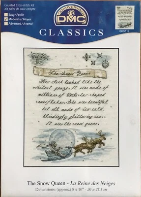 BNIP DMC Classics THE SNOW QUEEN Counted CROSS STITCH kit - FREE POST! - image 1 of 3