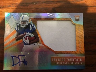 Daurice Fountain 2018 Phoenix Patch Auto RC 27/99 Colts - Image 1 of 2