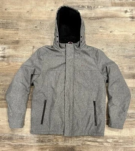 Tommy Hilfiger Men's Sherpa Lined Winter Jacket Gray with Hood Size Medium - Picture 1 of 9