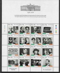 IRLANDA PASCUA LEVANTAMIENTO ANIVERSARIO REPÚBLICA IRLANDESA 2016 MNH hoja especial - Imagen 1 de 1