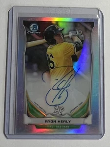 2014 Bowman Chrome Ryon Healy Refractor Auto Prospect Autograph #d 71/500 - Picture 1 of 2
