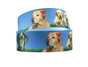 Grosgrain Labrador Retriever Dog Breed Ribbon 22mm 7/8" - Picture 1 of 1