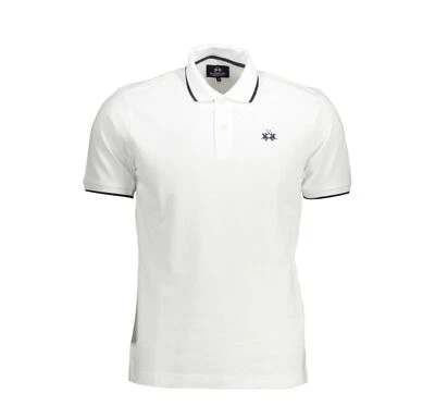 LA MARTINA Polo T-shirt  Bianco New Logo Uomo Tg XL - Immagine 1 di 2
