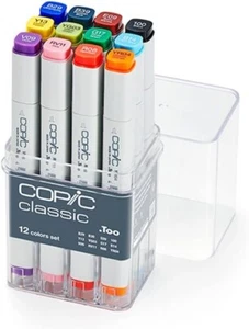 Copic Classic, Alcohol-based Markers, 12pc Set, Basic (New ver.) - Picture 1 of 2
