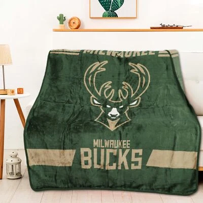Northwest NBA Milwaukee Bucks Legion Raschel Throw, 50 x 60 дюймов - Изображение 1 из 4