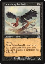 Screeching Buzzard *Common* Magic MtG x1 Onslaught MISCUT (corner)