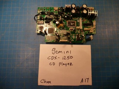 Gemini CDX-1250 MP3 CD Player Replacement Parts Main Cir Board # 011-02467-B01 - Image 1 of 4