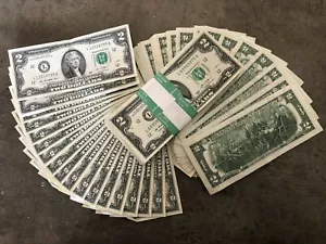 ✯Lot of 10 Lightly Circulated 2013 RARE Two Dollar Bill $2 Note Collectible✯ - Picture 1 of 4