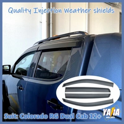 INJ Weather shields Weathershields Window visors for Holden COLORADO 2012-2020 - Image 1 of 4